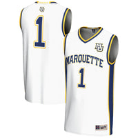 #1 Marquette Golden Eagles Lightweight Basketball Jersey - White