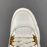 Low Top Sneakers, White Gold Colorway, Metallic Finish, Lace Up Design, Casual Gift for Sneaker Fans