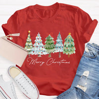 Festive Christmas Tree Shirt, Merry Christmas Tree T-Shirt, Retro Holiday Graphic Tee, Winter Xmas Pullover Tee, Christmas Present