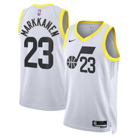 Utah Jazz Association Edition Swingman Jersey - White - Lauri Markkanen