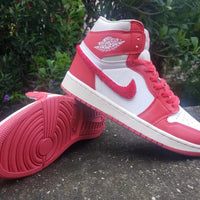 Sneakers, Pink White Colorway, Lace Up Design, Casual Gift for Sneaker Fans