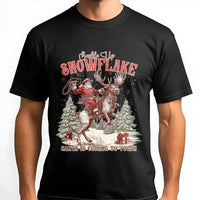 Retro Western Christmas Graphic Tee, Cowboy Santa Reindeer Rodeo T-Shirt, Vintage Country Holiday Cowboy Shirt, Rodeo Xmas Present