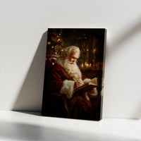Nostalgic Christmas Canvas Print, Vintage Santa Claus Canvas Art, Retro Santa Wall Art, Holiday Season Canvas Decor, Festive Xmas Present
