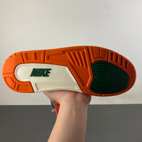 Low Top Sneakers, White Green Orange Colorway, Lace Up Design, Casual Gift for Sneaker Fans