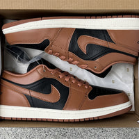 Low Top Sneakers, Black Brown Colorway, Lace Up Design, Casual Gift for Sneaker Fans