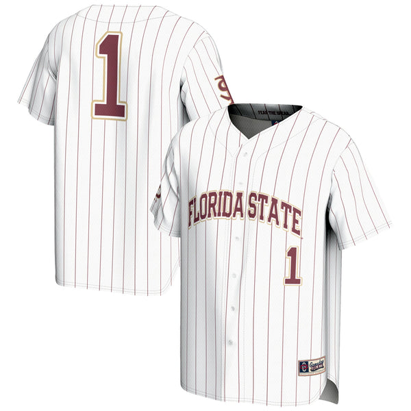 #1 Florida State Seminoles Lightweight Baseball Jersey - White