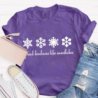 Christmas Teacher Shirt, Spread Kindness Like Snowflakes T-Shirt, Festive Holiday Graphic Tee, Winter Kindness Tee, Adorable Xmas Teacher Present