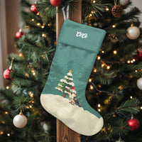 Santa Hat Pet Holiday Stocking, Cockatiel Bird Christmas Stocking, Personalized Christmas Stocking, Adorable Bird Lover Christmas Stocking