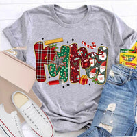Festive Font Christmas Shirt, Colorful Christmas T-Shirt, Retro Holiday Graphic Tee, Unisex Christmas Party Shirt, Xmas Family Present