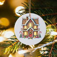 Holiday Gingerbread Tree Ornament, Gingerbread House Christmas Ornament, Adorable Winter Gingerbread Ornament, Xmas Decor, Holiday Baker Present