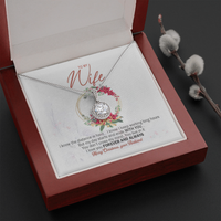 Long Distance Relationship Necklace, Eternal Hope Necklace for Wife, Christmas Present Husband to Wife Necklace, Romantic Pendant Jewelry