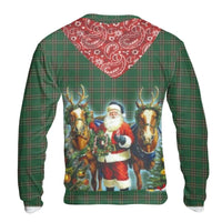 Western Christmas Horse Ugly Sweater, Cowboy Santa Sweatshirt, Equestrian Santa Rodeo Xmas Pullover, Country Western Holiday Crewneck