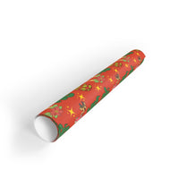 Reindeer Cactus Gift Wrap, Southwestern Christmas Wrapping Paper, Holiday Poinsettia Gift Wrapping Paper, Western Xmas Present Roll