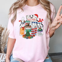 Medication Vial Graphic Tee, Silent Night Medical Christmas T-Shirt, Humorous Nurse Holiday Shirt, Doctor Pharmacy Healthcare Staff Present