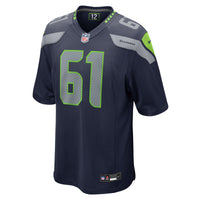 Seattle Seahawks Jalen Sundell College Navy Game Jersey