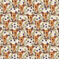 Botanical Dog Wrapping Paper, Italian Greyhound Wrapping Paper, Floral Pet Gift Wrapping Paper, Birthday Christmas Wrapping Paper Roll