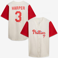 Philadelphia Phillies Cream/Red Big & Tall Two-Color Fashion Jersey