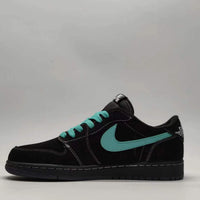 Low Top Sneakers, Black Teal Colorway, Reverse Hook Design, Lace Up Design, Casual Gift for Sneaker Fans