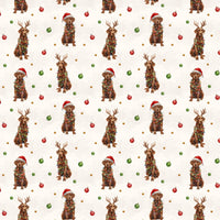 Dog Antlers Gift Wrap Roll, Labrador Christmas Wrapping Paper, Holiday Dog Present Wrap, Festive Pet Christmas Paper, Dog Lover Gift Wrap