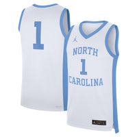 #1 White North Carolina Tar Heels Alternate Replica Jersey