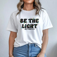 Bible Verse Christmas Shirt, Be the Light Matthew 5:14 T-Shirt, Christian Faith Graphic Tee, Scripture Holiday T-Shirt, Faith Based Present