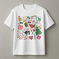 Medical Holiday Graphic Shirt, Nurse Christmas T-Shirt, RN Nursing Student Tee, Festive Healthcare Worker Graphic T-Shirt, Hospital Present