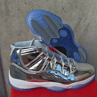 High Top Sneakers, Silver Red Colorway, Lace Up Design, Casual Gift for Sneaker Fans