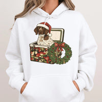 Camo Cooler Dog Sweatshirt, German Shorthaired Pointer Christmas Hoodie, Festive GSP Holiday Pullover, Dog Lover Hooded Sweater, Pet Present
