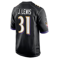 Baltimore Ravens Jamal Lewis Black Retired Player Alternate Game Jersey