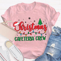 Festive Holiday Tree Lunch Lady Shirt, Christmas Cafeteria Crew T-Shirt, School Cafeteria Staff Christmas Tee