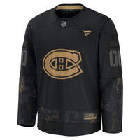 Montreal Canadiens Black 2024 Military Appreciation Custom Practice Jersey