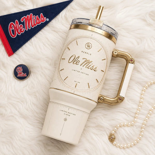 MISS Ivory Dial - Collegiate Script on a Clockface Tumbler - main