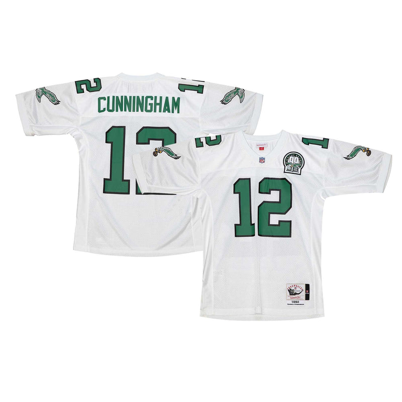 Philadelphia Eagles 1992 Randall Cunningham White Authentic Throwback Retired Player Jersey