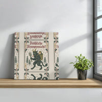Vintage Fröhliche Krampusnacht Canvas Print, Krampus Square Canvas, Gothic Christmas Wall Art, Folk Art Folklore Canvas, Holiday Present