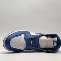 Retro High Top Sneakers, Blue Colorway, Lace Up Design, Casual Gift for Sneaker Fans