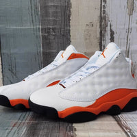 Sneakers, White Red Orange Colorway, Lace Up Design, Casual Gift for Sneaker Fans