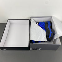 High Top Sneakers, Royal Blue Black Colorway, Leather Footwear, Lace Up Design, Casual Gift for Sneaker Fans