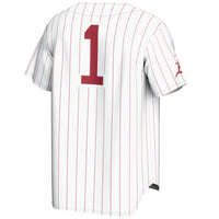 #1 Arkansas Razorbacks Lightweight Baseball Jersey - White
