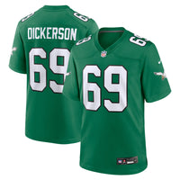 Philadelphia Eagles Landon Dickerson Kelly Green Alternate Game Jersey