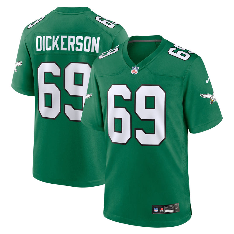 Philadelphia Eagles Landon Dickerson Kelly Green Alternate Game Jersey