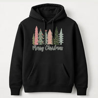 Boho Aesthetic Holiday Tree Sweatshirt, Merry Christmas Tree Hoodie, Comfy Winter Xmas Pullover, Festive Christmas Hooded Sweater