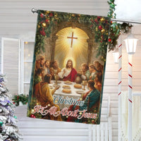 Last Supper Nativity Yard Flag, Christmas Garden Flag It's All About Jesus, Double Sided Religious Holiday Lawn Flag Present