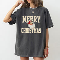 Retro Santa Claus Shirt, Vintage Merry Christmas Santa T-Shirt, Festive Xmas Graphic Tee, Adorable Christmas Graphic T-Shirt, Holiday Present