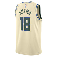 Milwaukee Bucks 2025/26 City Edition Swingman Jersey - Cream - Kyle Kuzma