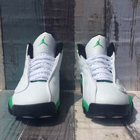 Sneakers, White Green Colorway, Lace Up Design, Casual Gift for Sneaker Fans