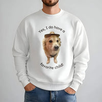 Humorous Golden Retriever Crewneck, Dog Favorite Child Sweatshirt, Humorous Pet Parent Pullover, Dog Mom Dad Dog Lover Christmas Present