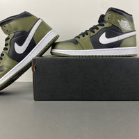 Mid Top Sneakers, Green Black Colorway, Lace Up Design, Casual Gift for Sneaker Fans