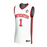 #1 Northeastern Huskies Lightweight Collegiate Basketball Fashion Jersey - White