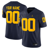 Michigan Wolverines Custom Football Game Jersey