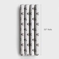 Adorable Watercolor Winter Animal Gift Wrap, Baby Penguin Christmas Wrapping Paper, Snowflake Holiday Wrapping Paper, Festive Baby Gift Wrap